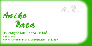 aniko mata business card